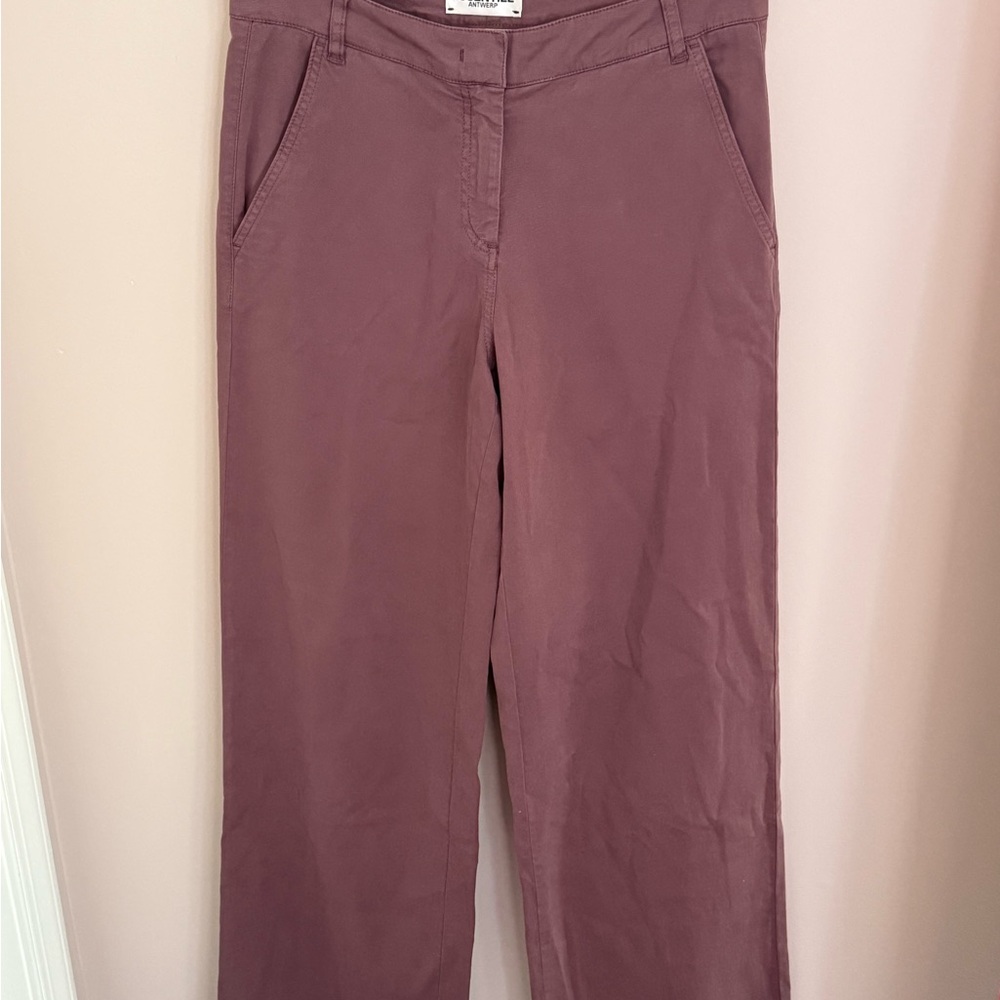 Anthropologie Essentiel Antwerp Size 8 Wide-Leg Beach Pants Lilac
